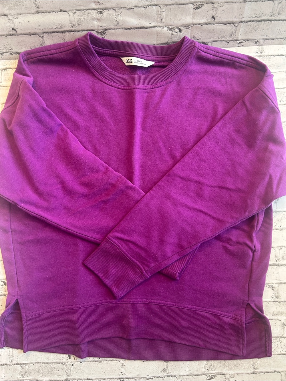 DSG Girl’s Crewneck Sweater in Magenta